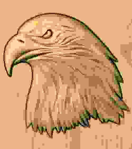 Eagle Head - 3D engraving