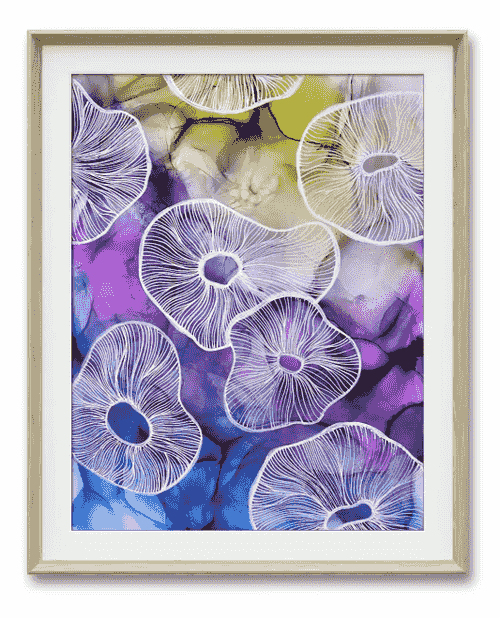 'Compass Jellyfish' Original Painting | Andrea Dell Art 