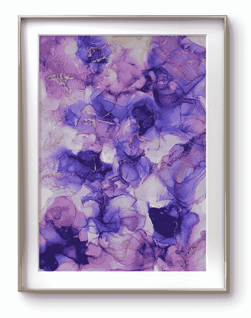 'Midnight Flora' Original Painting | Andrea Dell Art 