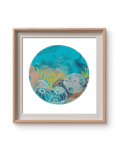 'Ocean Mandala' Original Painting | Andrea Dell Art