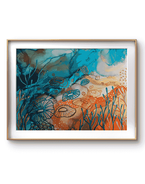 'Coral Cove' Original Painting | Andrea Dell Art