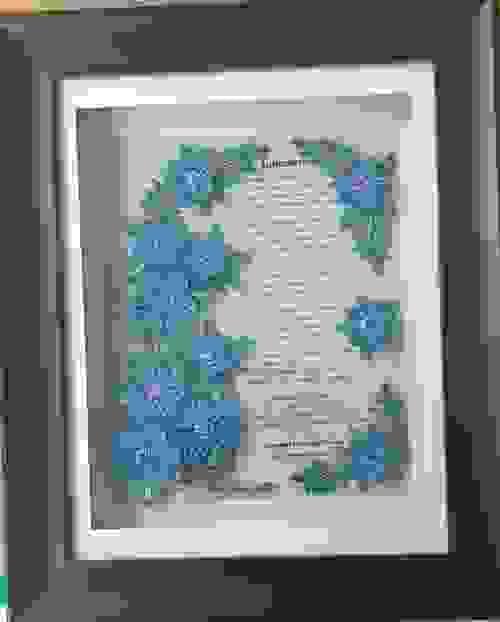 Framed personalized poem