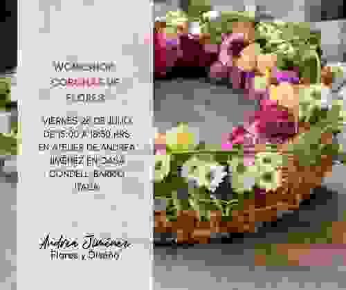 WORKSHOP CORONAS DE FLORES - VIERNES 26 DE JULIO DE 15:00 A 18:30 HRS