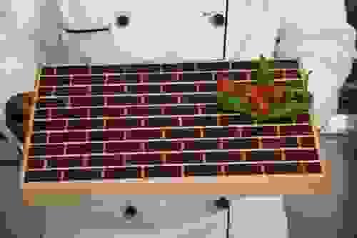 BRICK STACKED CUTTING BOARD