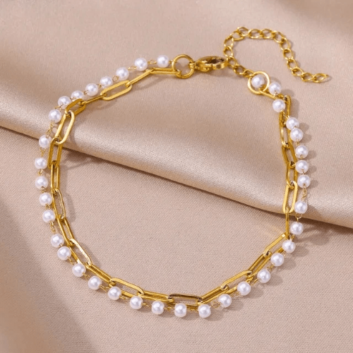 Anklets Summer Beach Imitation Pearl 