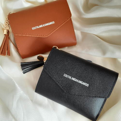   Small Wallet Letter Graphic Tassel Decor