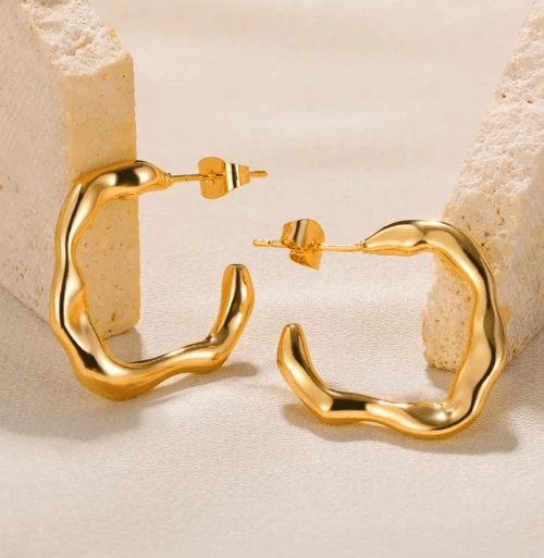 Earring Chic Geometry Gold Trendy Fashion Jewelry