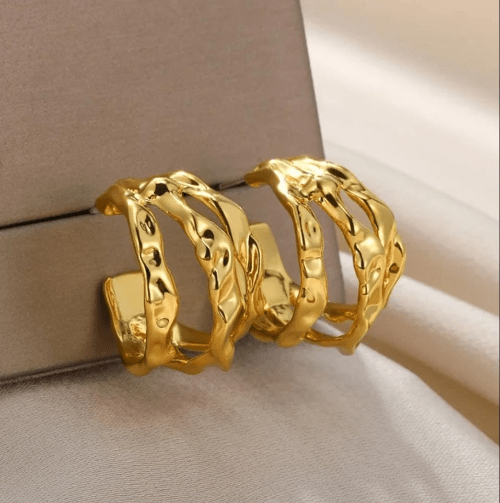 Gold Color Pendientes Earrings For Women