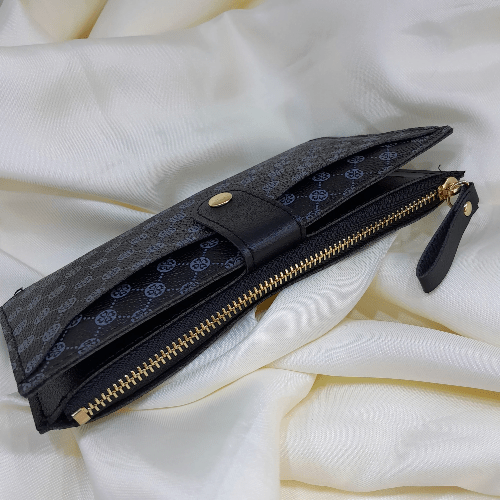 Vintage Fold Over Long Wallet Women Fashion Modern Business Slim
