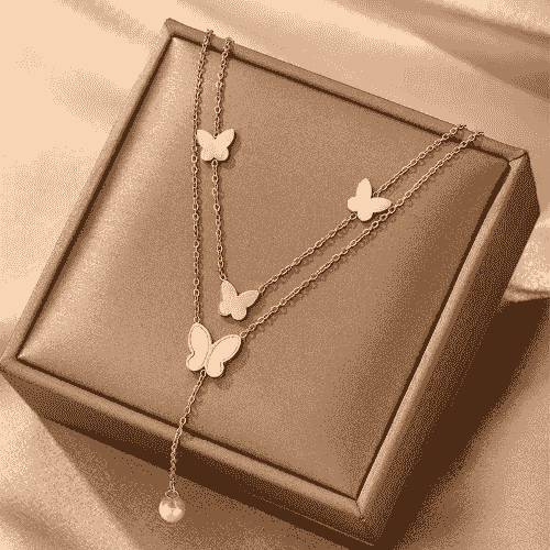 2 Layer Butterfly Natural Shell Charms