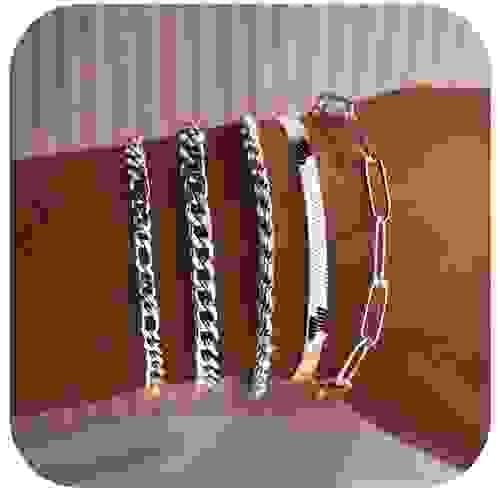 Dainty Silver Bracelets for Women, 14k Sterling Silver Bracelet Set Waterproof,Trendy Silver Bracele