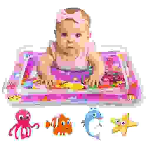 Yeeeasy Tummy Time Water Mat for Girl, Baby Girl Toys for 0, 3, 6, 9, 12 Months, Baby Girl Gifts