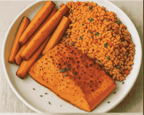 spicy salmon سلمون حار 