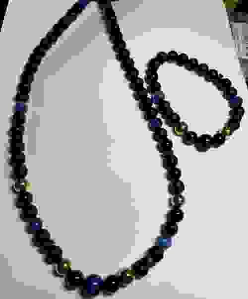 Midnight Ocean Beaded Necklace Set