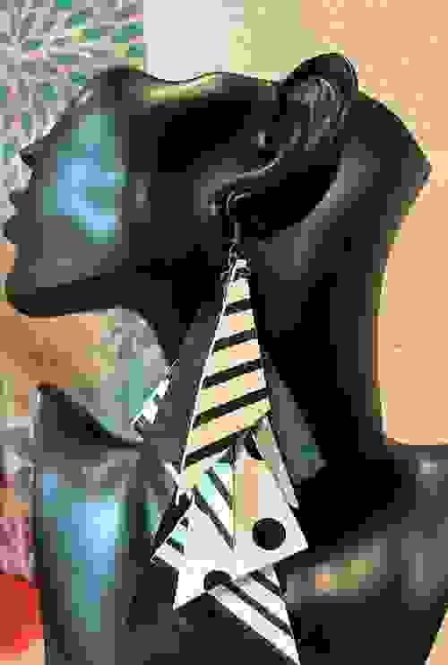 Urban Black & White Rhythm Geo Earrings