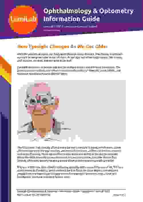 How Eyesight Changes As We Get Older: Ophthalmology & Optometry Information Guide Digitial Download