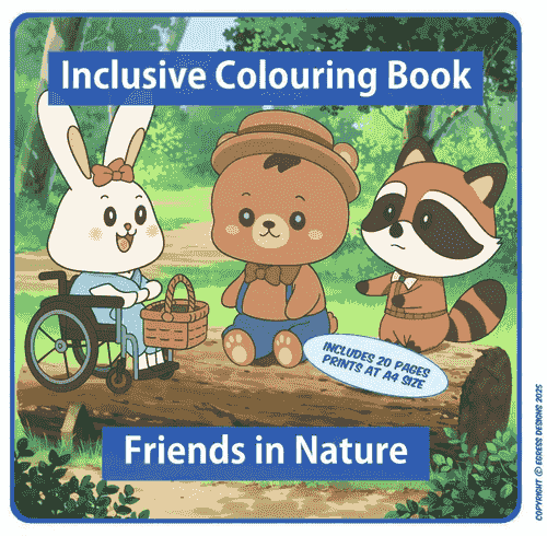 Inclusive Colouring Book - Friends in Nature (Digital Download)