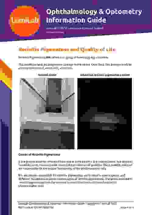 Retinitis Pigmentosa and Quality of Life: Ophthalmology & Optometry Information Guide