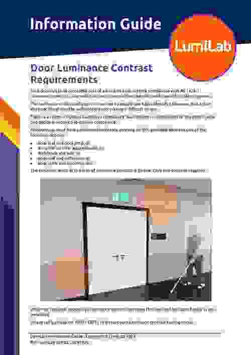 Information Guide: Door Luminance Contrast Requirements (Digital Download)