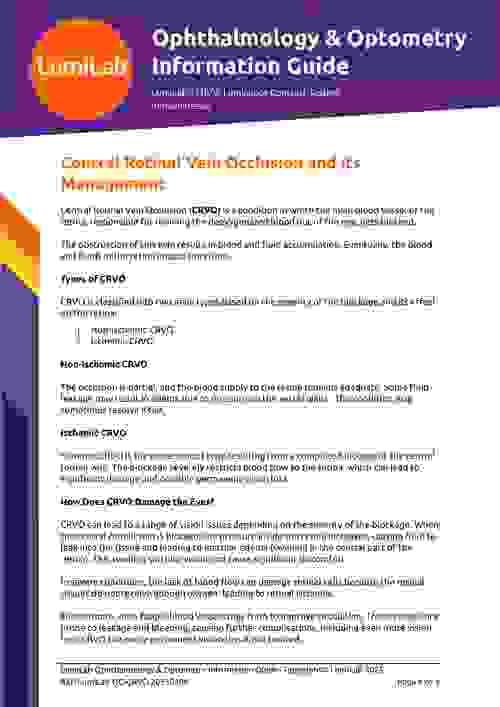 Central Retinal Vein Occlusion and its Management: Ophthalmology & Optometry Information Guide