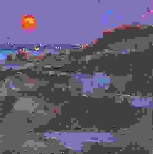 Harvest Moon across Christchurch Harbour