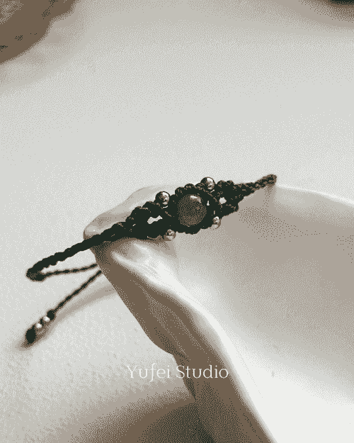 翡翠小葉子編織手繩｜綠