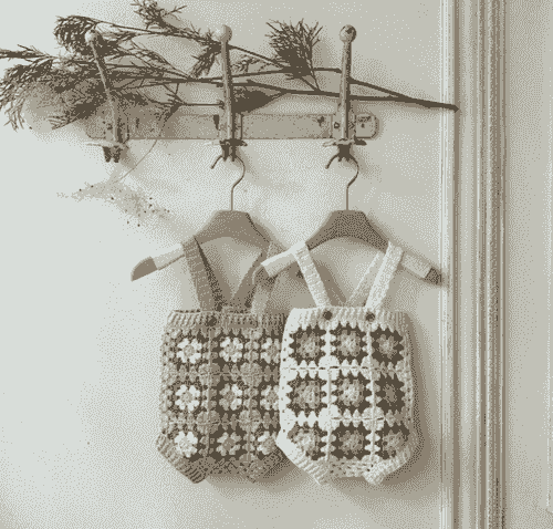 秋冬季韓版嬰兒復古手工勾花針織背心連身褲