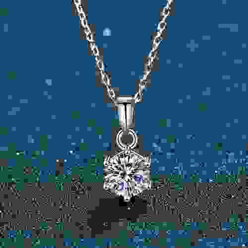 WZN0004 factory produce 925 sterling silver Moissanite pendant 