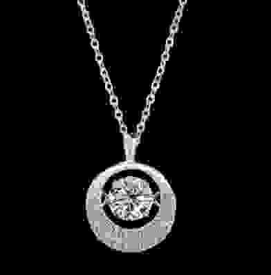 YDN0027 S925 sterling silver Jumping necklace Moissanite necklace