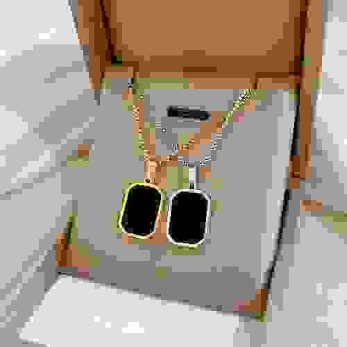 NGN0012 Geometric square stainless steel necklace