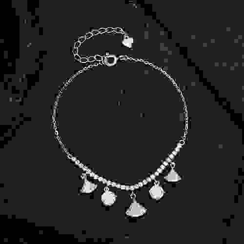YDB0012 S925 sterling silver shell Romantic Moissanite diamond bracelet