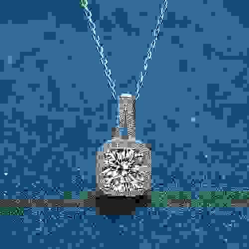 WZN0019 factory produce s925 Silver Moissanite necklace Moissanite Diamond Pr