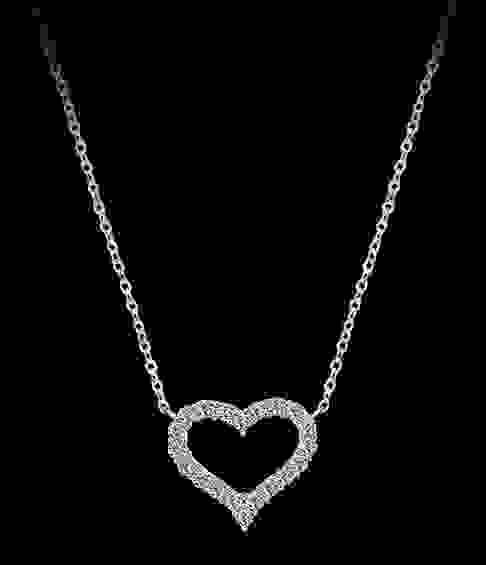YDN0005 S925 sterling silver moissanite necklace for women, heart-shaped necklace