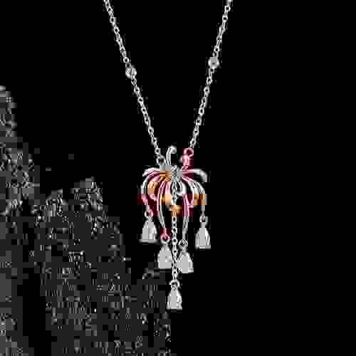 YDN0031 S925 sterling silver tassel mossanite necklace
