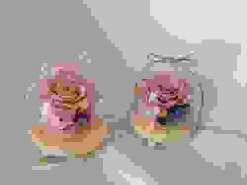 Eternal Rose in a glass dome -Small