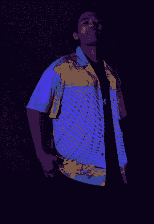 Zebra Fish 2.0 Blacklight Hawaiian Printed Shirt