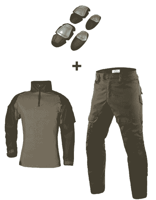 Tactical Shirt & Pants Combo with Elbow and Knee Pads