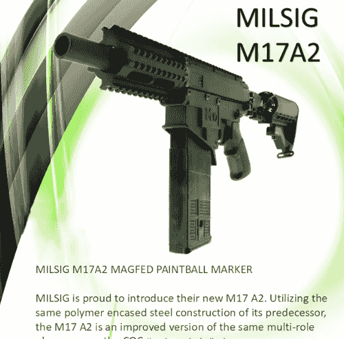 MILSIG M17A2 Magfed  Tactical Paintball Marker