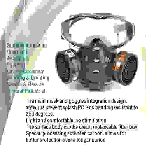 Integrated Tactical Full-Face Respirator Mask