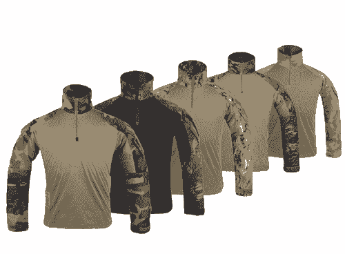 Omega Tactical Combat Shirt with Zip - Various