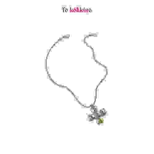 tokokkino* Champagne Gold Mini Four-Sided Bowknot Necklace