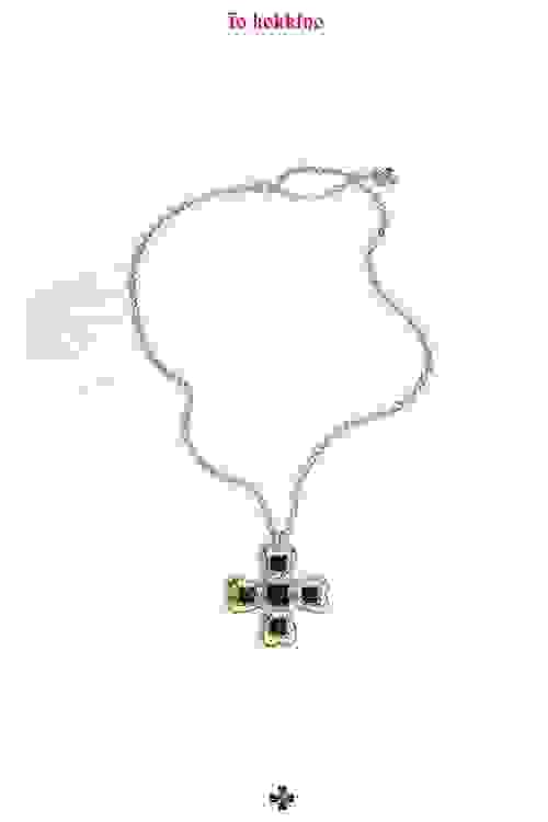 tokokkino* Black Zircon Classic Four-Sided Bowknot Necklace