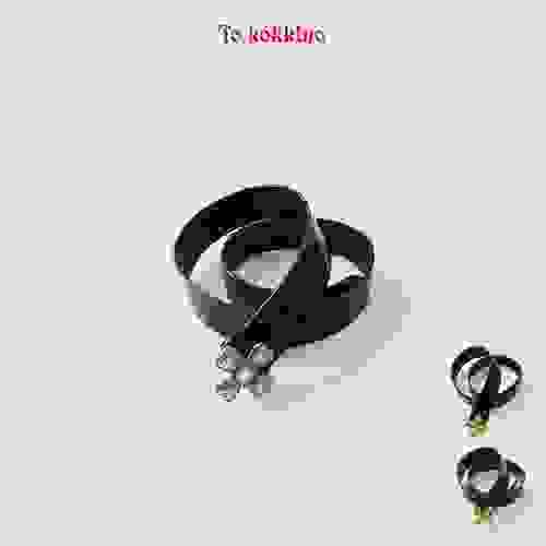 tokokkino* Eco-Friendly Crocodile Leather Four-Sided Bowknot Belt