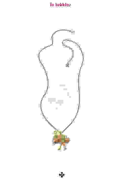 tokokkino* Ostrich Gemstone Long Necklace