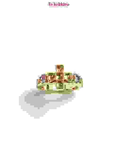 tokokkino* Champagne Gold Four-Sided Bowknot Heart Ring