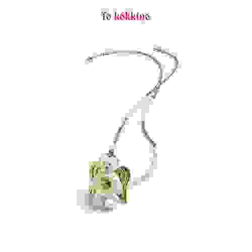tokokkino* Wooden Angel Pearl Bear Necklace