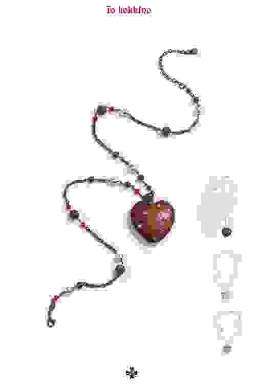 tokokkino* Starry Heart Wooden Necklace