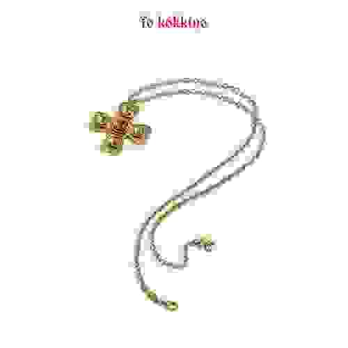 tokokkino* Purple-Red Four-Sided Bowknot Necklace