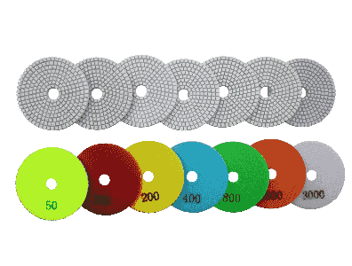 3" 4" concrete polishing pad white color