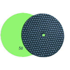 7" (180mm) Diamond Dry Polishing Pad | Concrete Granite Marble Glass Sanding